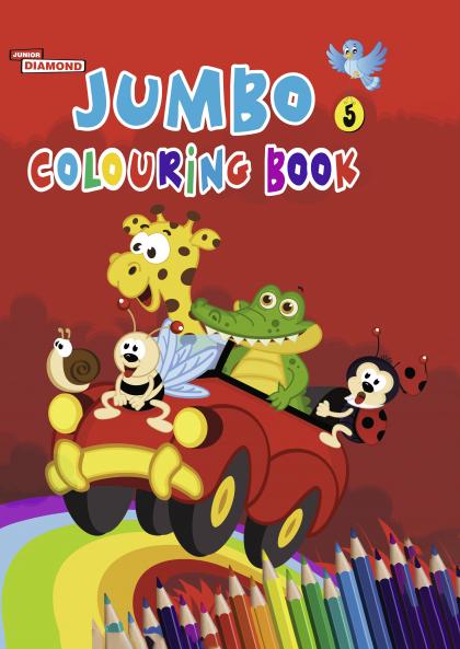 Jumbo Colouring Book 5 for 4 to 8 years old  Kids | Best Gift to Children for Drawing Coloring and Painting