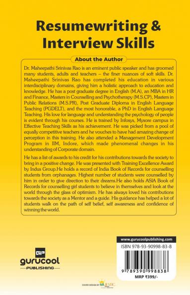 Resume Writing & Interview Skills: Elements to get your Dream