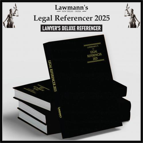 LAWMANN'S Legal Referencer 2025 | Lawyer's Deluxe Diary | Size 7.5 * 9.75 Inches | Black Cloth Hardbound | Legal informations like Ad Valorem Fee Period of Limitation Offences under BNS Important Provisions of Statutes Legal Drafting and Comparative Charts