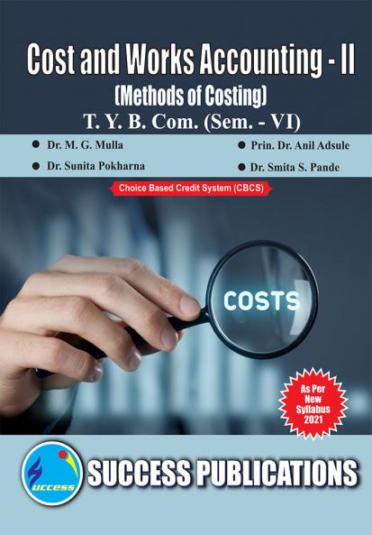 Cost & Works Accounting IIT.Y.B.Com Sem.-VI