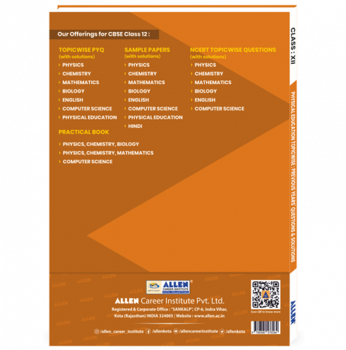 CBSE Physical Education Topicwise Solved papers from Previous Years for Class 12th by ALLEN