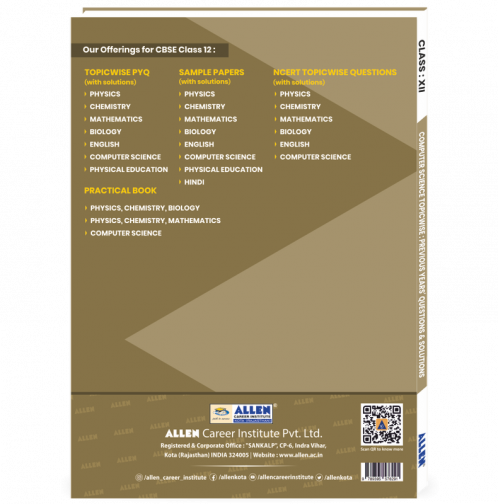 CBSE Computer Science Topic wise Solved papers from Previous Years for Class 12th (9789395576291)