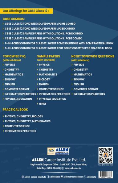 Physics Chemistry & Biology Practical book for Class 12 by ALLEN