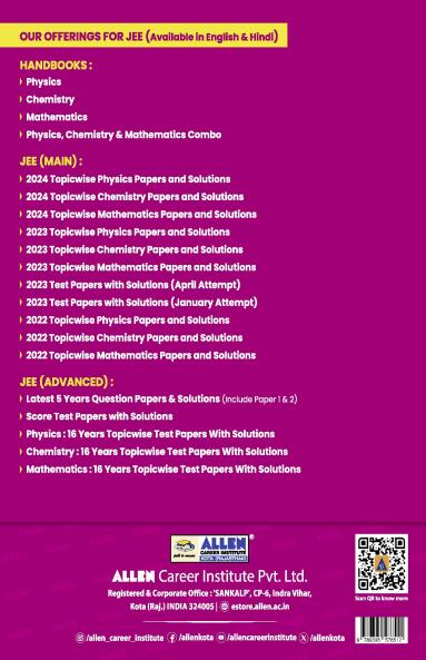 JEE (MAIN) 2022 Topicwise Chemistry Papers and Solutions in Hindi (June & July attempt) | Past year papers by ALLEN