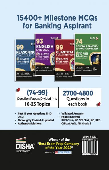 99 Reasoning & Computer Aptitude Topic-wise Previous Year Solved Papers for IBPS/ SBI/ RRB/ RBI Bank Clerk/ PO Prelim & Main Exams (2010 - 2023) 7th Edition | PYQs for all Bank Exams|