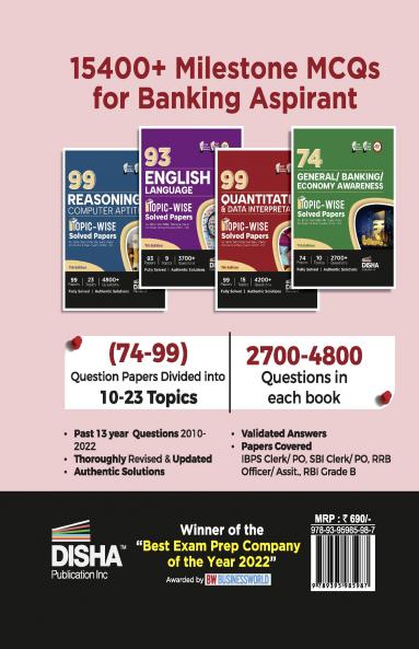 99 Quantitative Aptitude & Data Interpretation Topic-wise Previous Year Solved Papers for IBPS/ SBI/ RRB/ RBI Bank Clerk/ PO Prelim & Main Exams (2010 - 2023) 7th Edition | Quant & DI PYQs for all Bank Exams|
