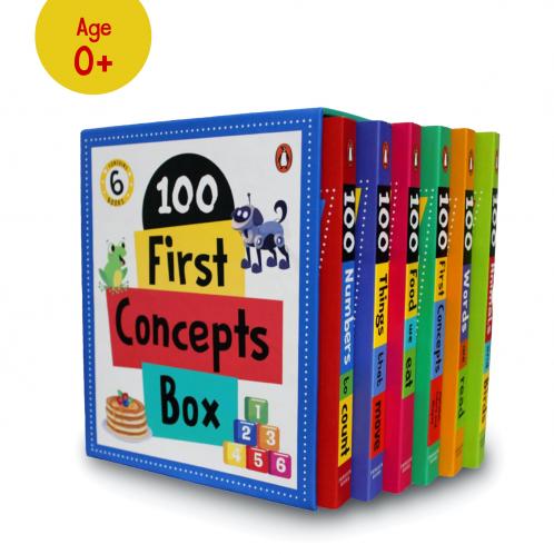 My First 100 Concept Board Book (6 Books Boxset)