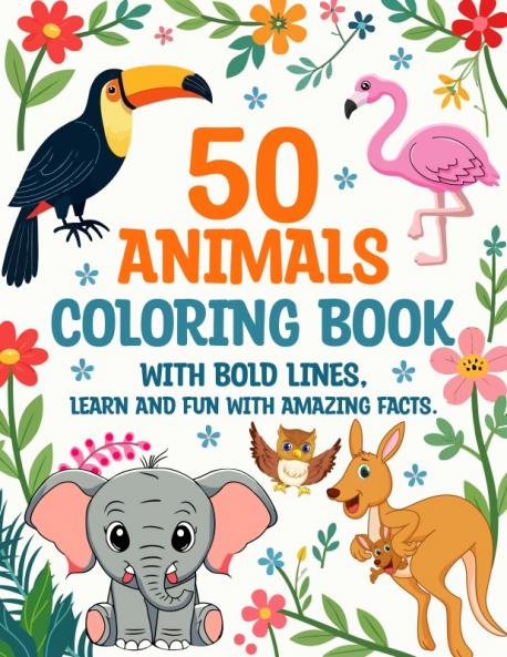 50 Animals Coloring Book