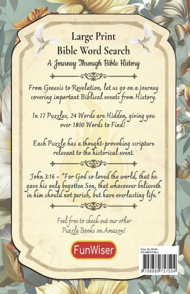 Bible Word Search Large Print: A Journey Through Bible History