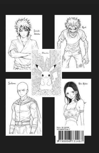 Anime Colouring Book: With 50+ Artistic Designs For All Fans | Perfect Gifts For Boys & Girls Men & Women (Stress Relief & Enjoy)