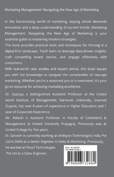 MARKETING MANAGEMENT: Navigating the New Age of Marketing Management
