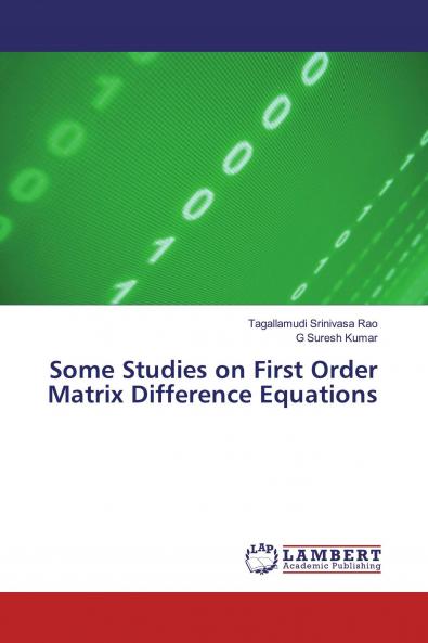 Some Studies on First Order Matrix Difference Equations