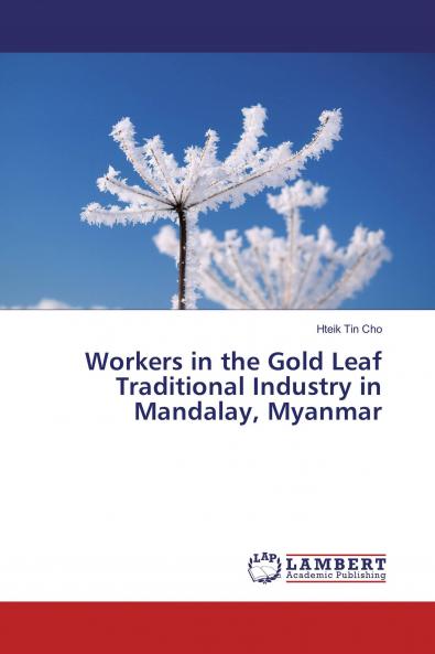 Workers in the Gold Leaf Traditional Industry in Mandalay Myanmar