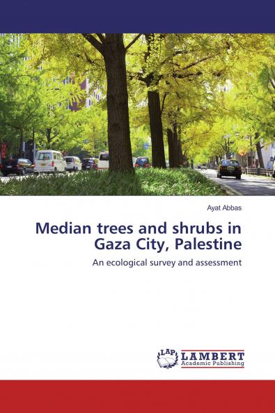 Median trees and shrubs in Gaza City Palestine