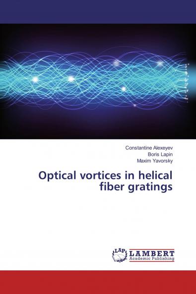 Optical vortices in helical fiber gratings