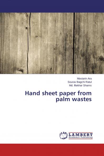 Hand sheet paper from palm wastes