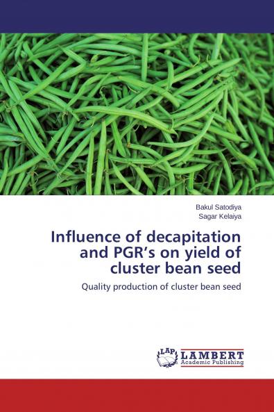 Influence of decapitation and PGR's on yield of cluster bean seed