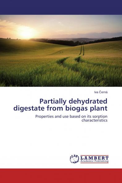 Partially dehydrated digestate from biogas plant