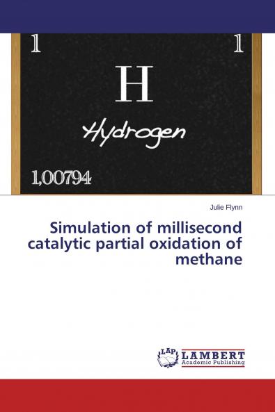 Simulation of millisecond catalytic partial oxidation of methane