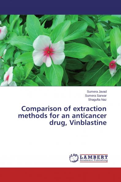 Comparison of extraction methods for an anticancer drug Vinblastine