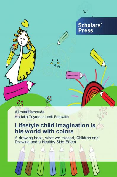 Lifestyle child imagination is his world with colors