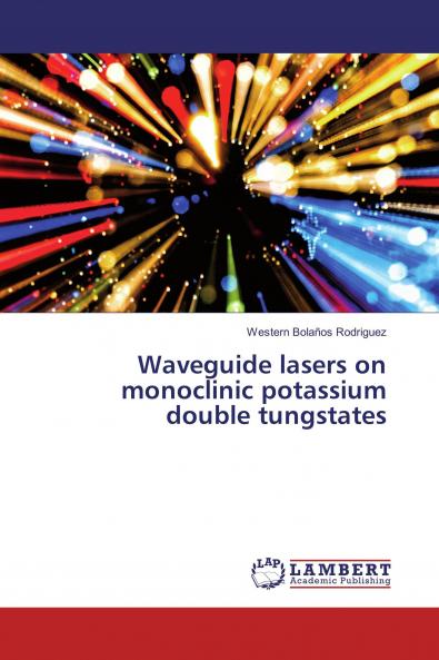 Waveguide lasers on monoclinic potassium double tungstates