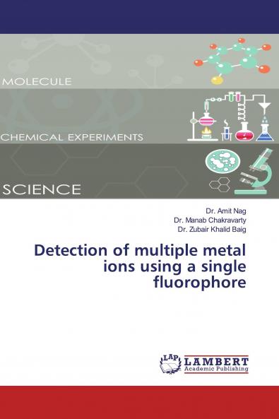 Detection of multiple metal ions using a single fluorophore