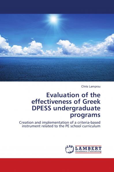 Evaluation of the effectiveness of Greek DPESS undergraduate programs