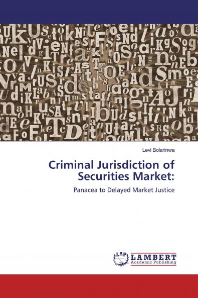 Criminal Jurisdiction of Securities Market: