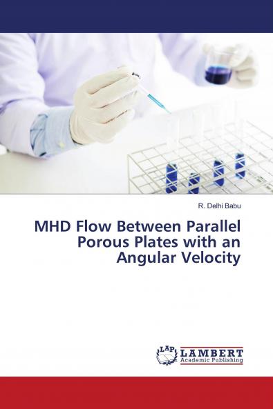 MHD Flow Between Parallel Porous Plates with an Angular Velocity