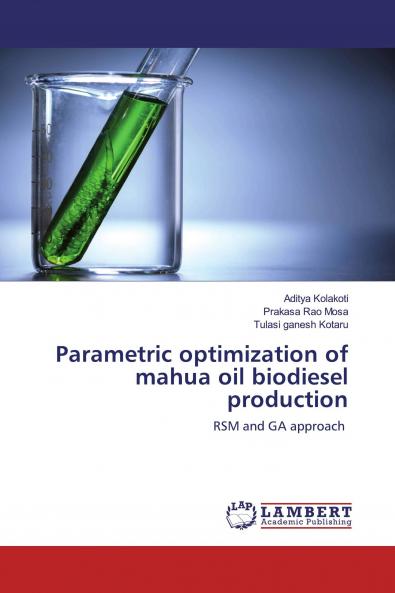 Parametric optimization of mahua oil biodiesel production