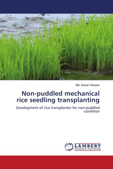 Non-puddled mechanical rice seedling transplanting