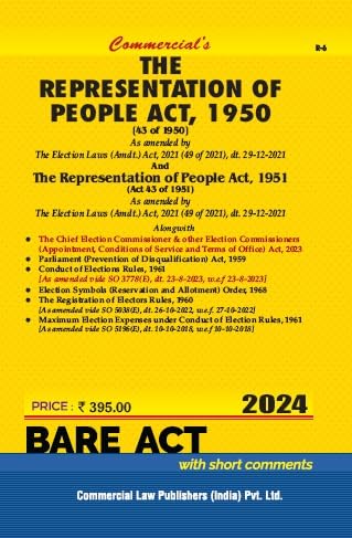 Representation of People Act 1950 As amended by The Election Laws (Amdt.) Act 2021 (49 of 2021) dt. 29-12-2021
