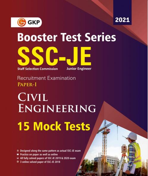 SSC 2021 : Booster Test Series - JE Paper 1 -  Civil Engineering - 15 Mock Tests (includes 2019-2020 papers)
