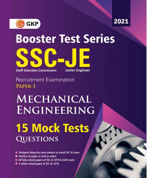 SSC 2021 : Booster Test Series - JE Paper 1 - Mechanical Engineering - 15 Mock Tests (includes 2019-2020 papers)