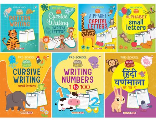 Writing Practice Books for Kids | 2 to 5 Years Old Children | Learn and Practice ABC Capital and Small Alphabet Cursive Writ