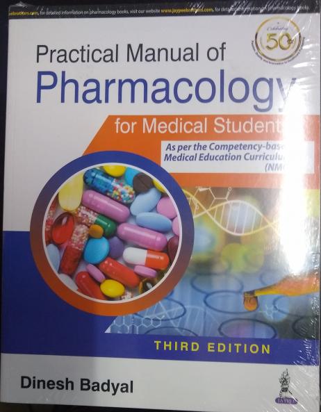 Practical Manual of Pharmacology for Medical Students