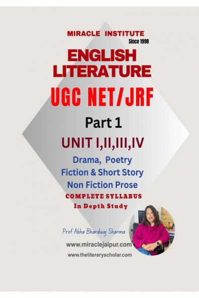 English Literature UGC NET JRF: Part 1 UNIT IIIIIIIV