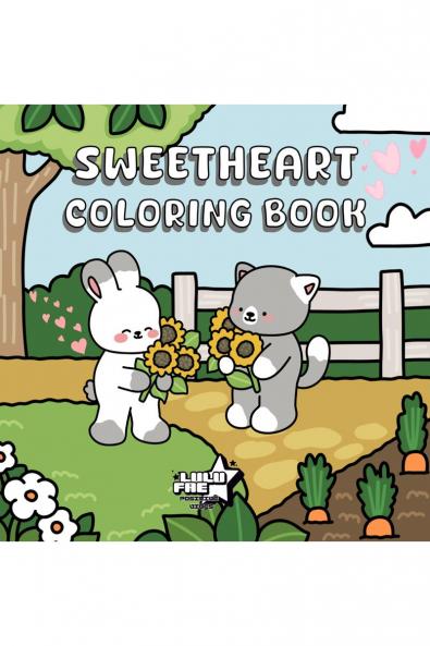 Sweetheart Coloring Book: With 40+ Bold and Easy Coloring Pages Featuring Cute Friends in the Garden | For Kids Teens & Adults | Perfect Gift for Love