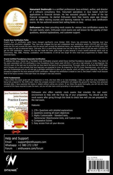 Buy OCFA Java Foundations Exam Fundamentals 1Z0-811: Study guide for ...