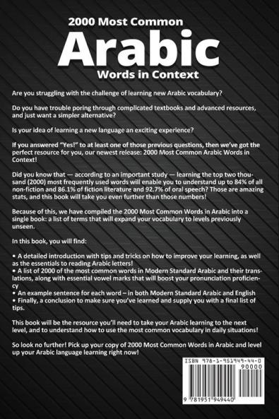 Buy 2000 Most Common Arabic Words in Context: Get Fluent & Increase ...