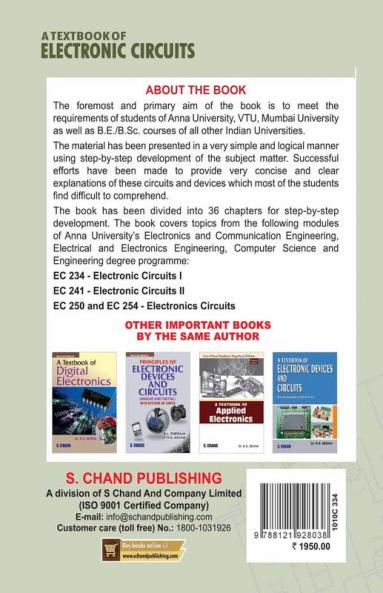 Buy A TEXTBOOK OF ELECTRONIC CIRCUITS Book Online at Best Price | Bookscape