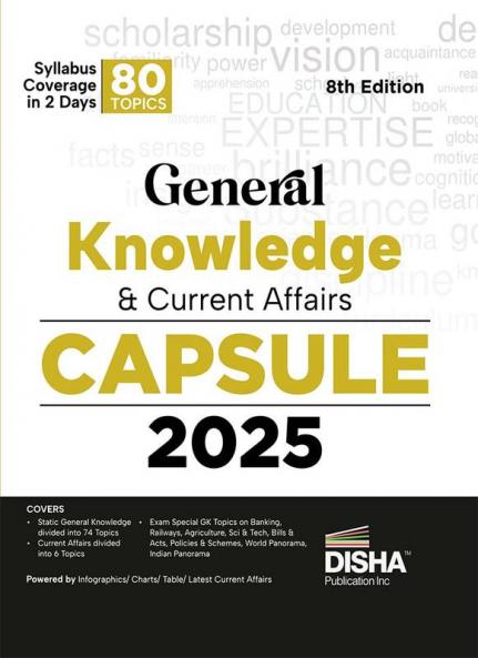 Buy Disha's General Knowledge & Current Affairs Capsule 2025 8th ...