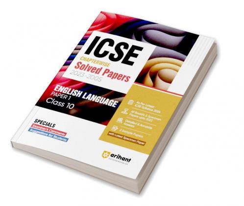Buy ICSE Chapterwise Solved Papers 2023-2005 English Language Paper 1 ...