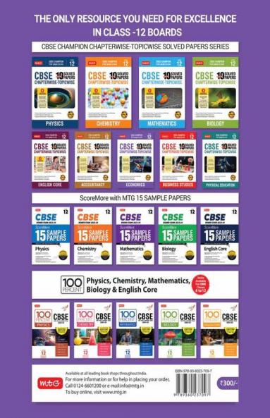 Buy MTG CBSE 10 Years (2024-2015) Chapterwise Topicwise Solved Papers ...