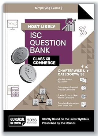 Buy Gurukul By Oswal Commerce Most Likely Question Bank : ISC Class 12 ...