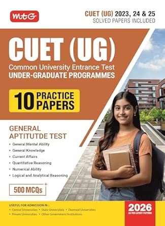 Buy MTG NTA CUET (UG) 10 Practice Papers General Test For 2026 Exam ...
