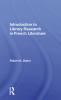 Introduction To Library Research In French Literature