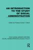 Introduction to the Study of Social Administration