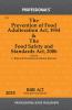 Prevention of Food Adulteration Act 1954 alongwith Food Safety & Standards Act 2006